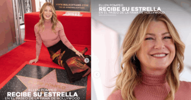Ellen Pompeo recibe estrella en el Paseo de la Fama de Hollywood