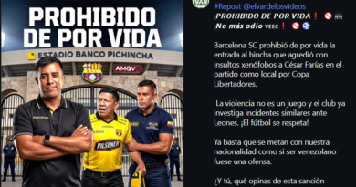 Barcelona SC veta a hincha por insultos xenófobos a César Farías y fija postura de tolerancia cero
