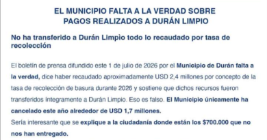 Consorcio Durán Limpio , pronunciamiento